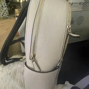 Cream and tan logo coach back back regularsize used onlyonce hastwo smallscraps Coach | Bags | Coach Backpack Used Only A Few Times Tan And  main image 3